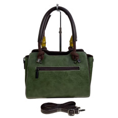 На фото 2 - Женская сумка из искусственной кожи, цвет зеленый На фото 2 - Женская сумка из искусственной кожи, цвет зеленый