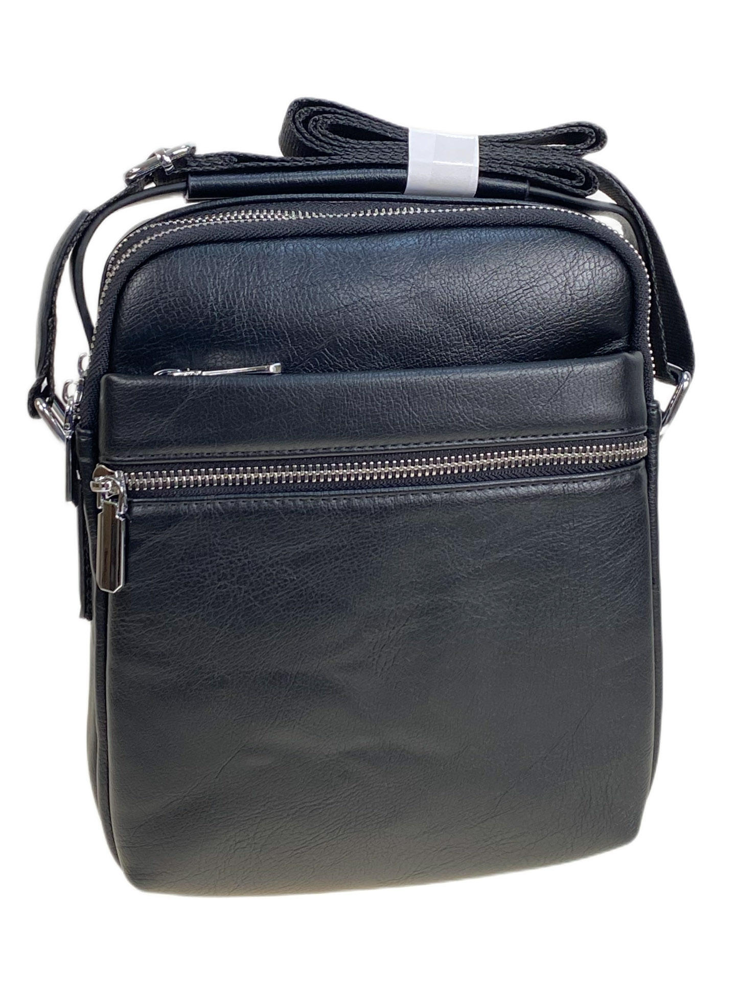 На фото 1 - Сумка мужская из натуральной кожи, цвет черный На фото 1 - Сумка мужская из натуральной кожи, цвет черный