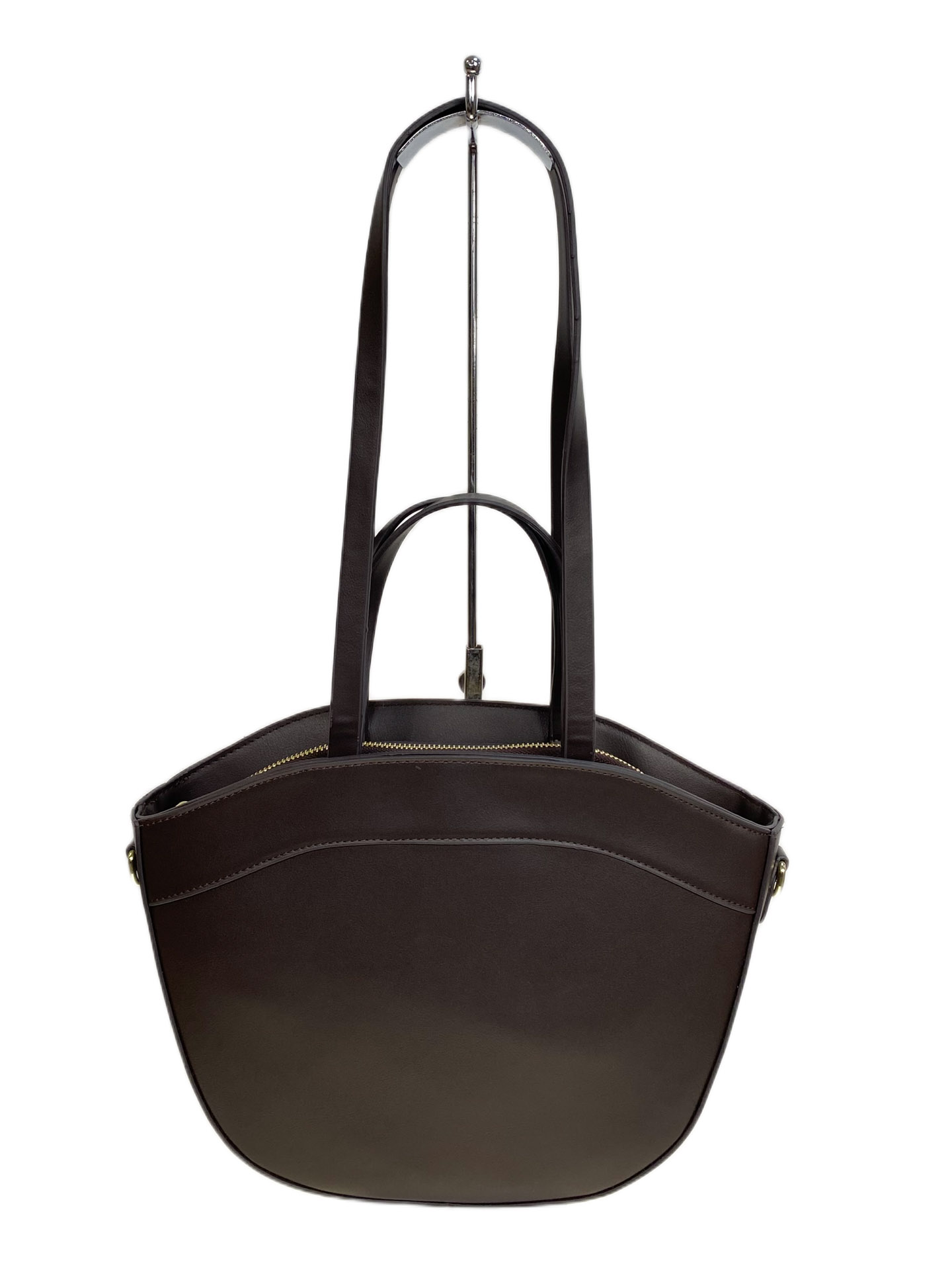 На фото 2 - Женская сумка из искусственной кожи, цвет тёмный шоколад