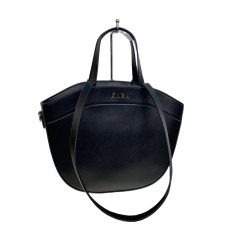 На фото 1 - Женская сумка из искусственной кожи, цвет черный