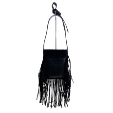 На фото 2 - Женская сумка из искусственной замши, цвет черный На фото 2 - Женская сумка из искусственной замши, цвет черный