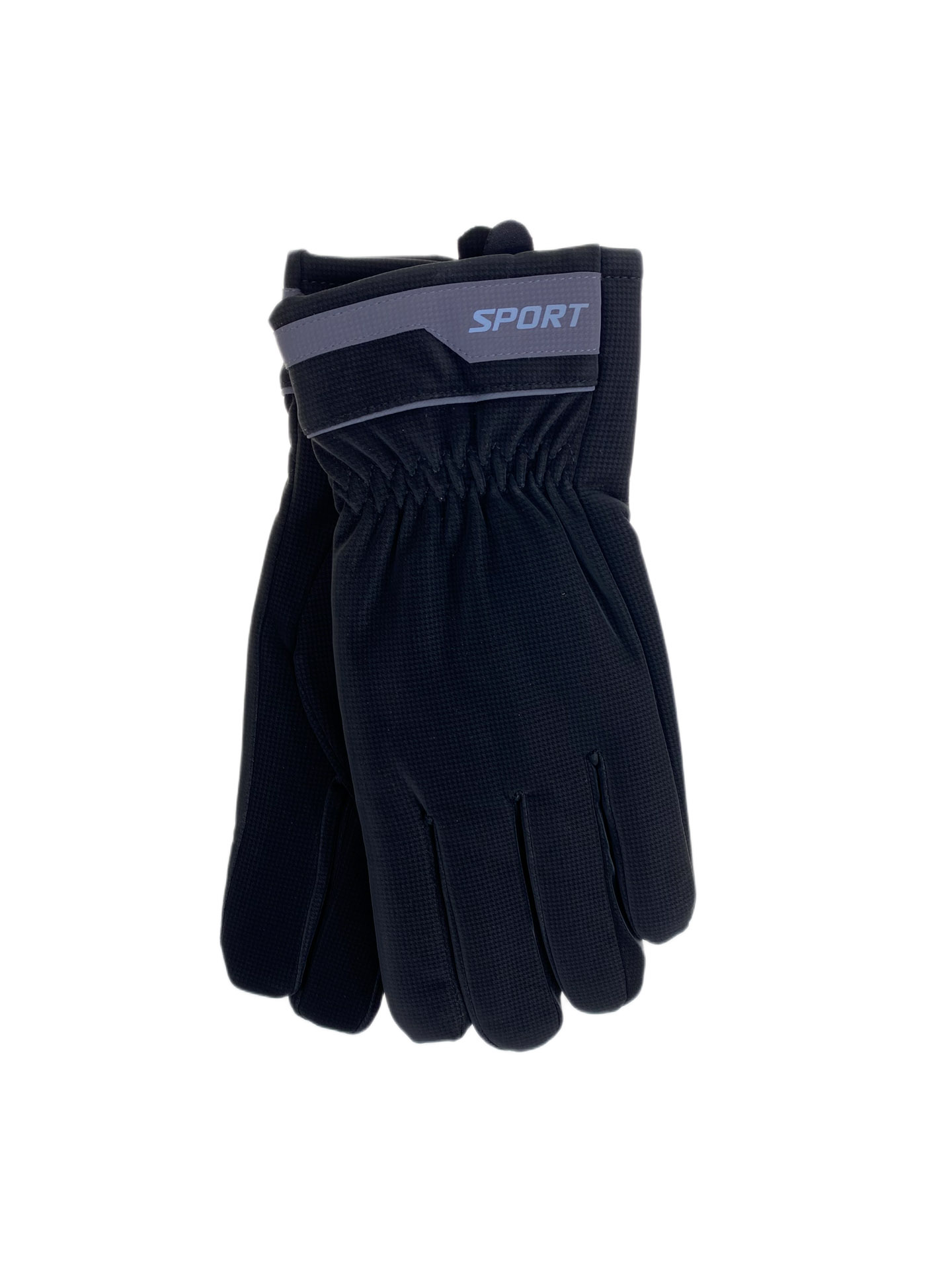 На фото 1 - Утеплённые мужские перчатки, цвет черный