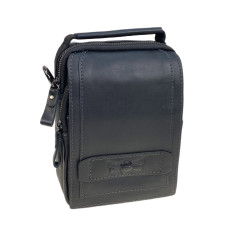 На фото 1 - Сумка мужская из натуральной кожи, цвет черный На фото 1 - Сумка мужская из натуральной кожи, цвет черный