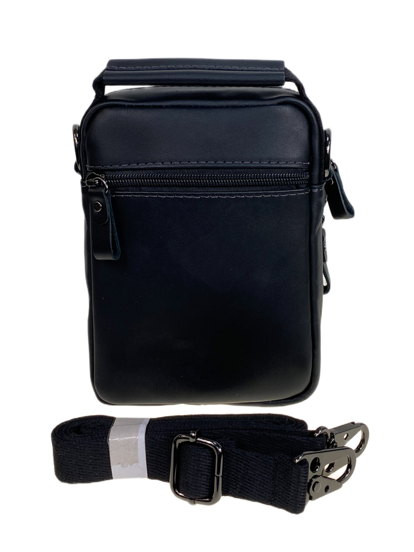 На фото 2 - Сумка мужская из натуральной кожи, цвет черный На фото 2 - Сумка мужская из натуральной кожи, цвет черный