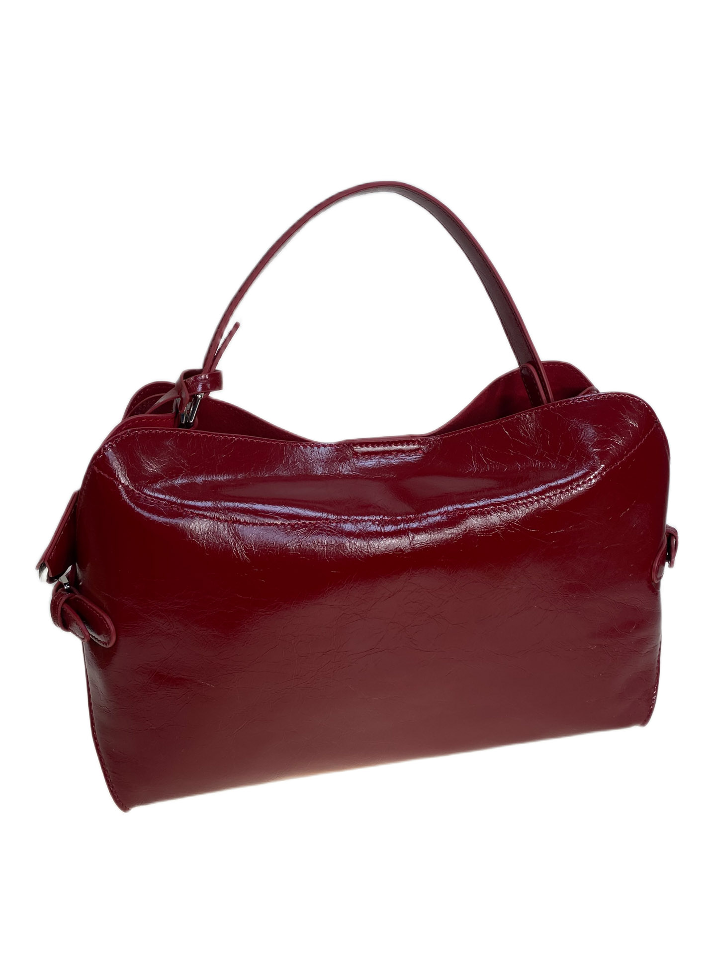 На фото 1 - Женская сумка из натуральной кожи, цвет  красный На фото 1 - Женская сумка из натуральной кожи, цвет  красный