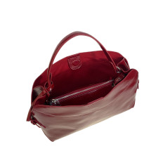 На фото 2 - Женская сумка из натуральной кожи, цвет  красный На фото 2 - Женская сумка из натуральной кожи, цвет  красный