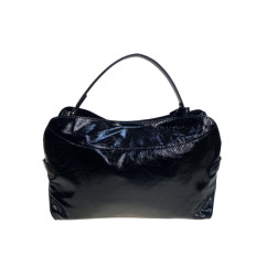 На фото 2 - Женская сумка из натуральной кожи, цвет черный