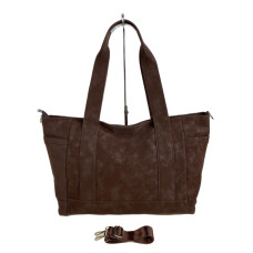 На фото 1 - Женская сумка из искусственной замши, цвет шоколад На фото 1 - Женская сумка из искусственной замши, цвет шоколад