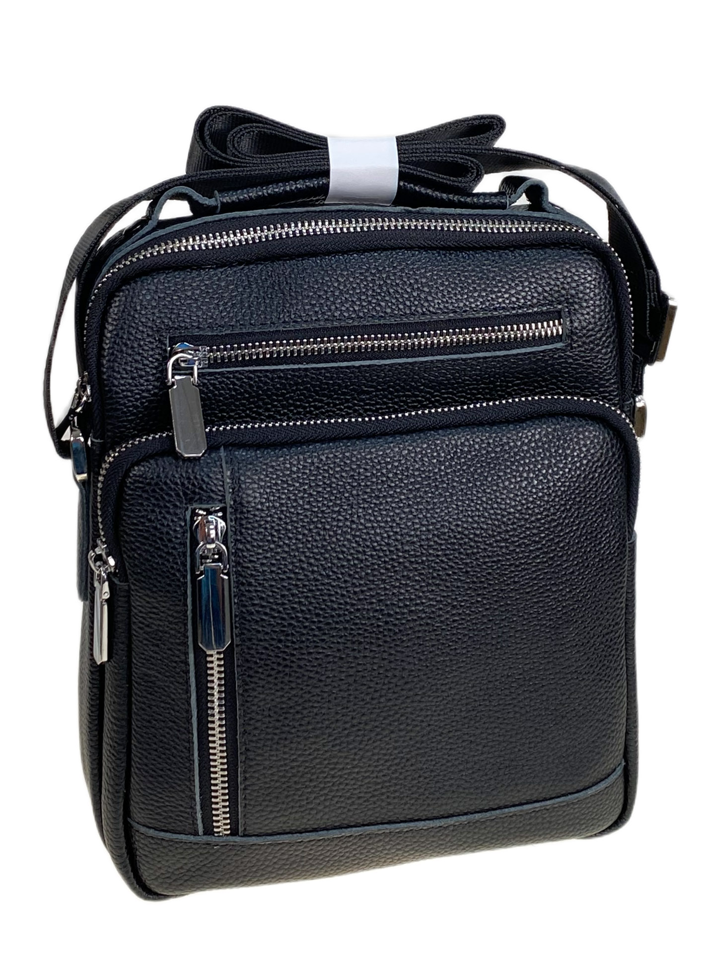 На фото 1 - Сумка мужская из натуральной кожи, цвет черный На фото 1 - Сумка мужская из натуральной кожи, цвет черный