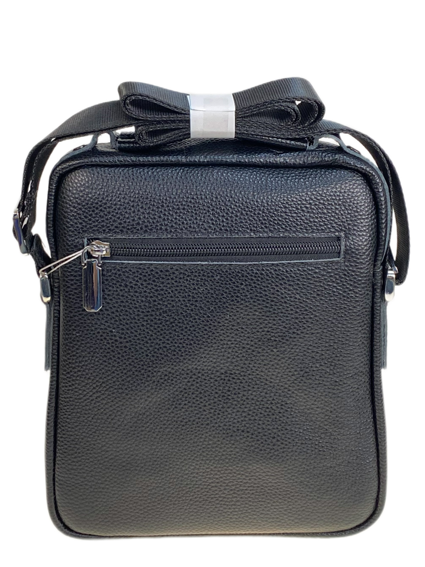 На фото 2 - Сумка мужская из натуральной кожи, цвет черный На фото 2 - Сумка мужская из натуральной кожи, цвет черный