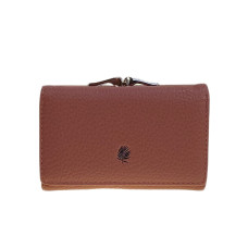 На фото 1 -  Женское портмоне из искусственной кожи, цвет  розовый