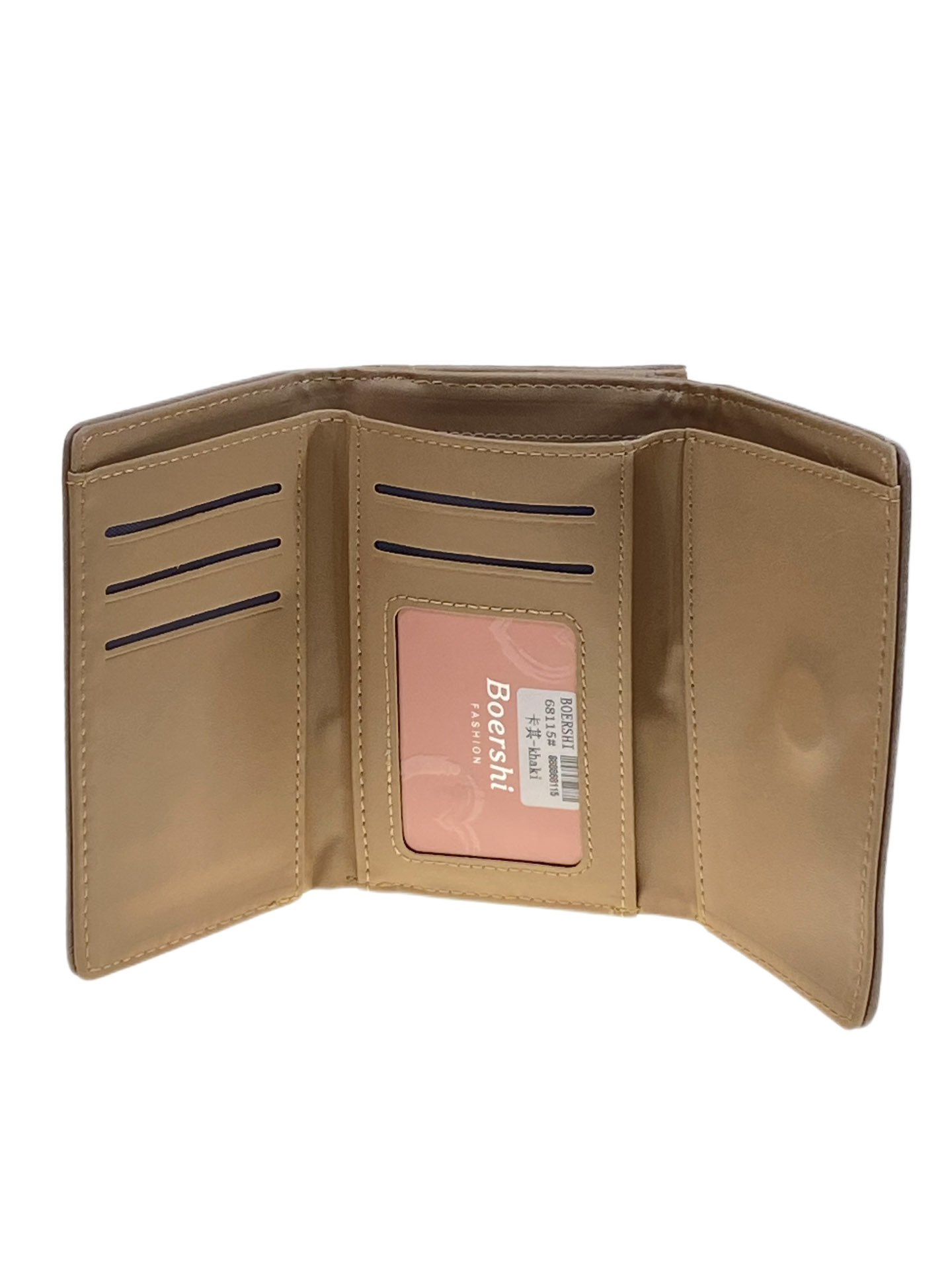 На фото 2 -  Женское портмоне из искусственной кожи, цвет хаки