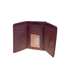 На фото 2 -  Женское портмоне из искусственной кожи, цвет бордовый