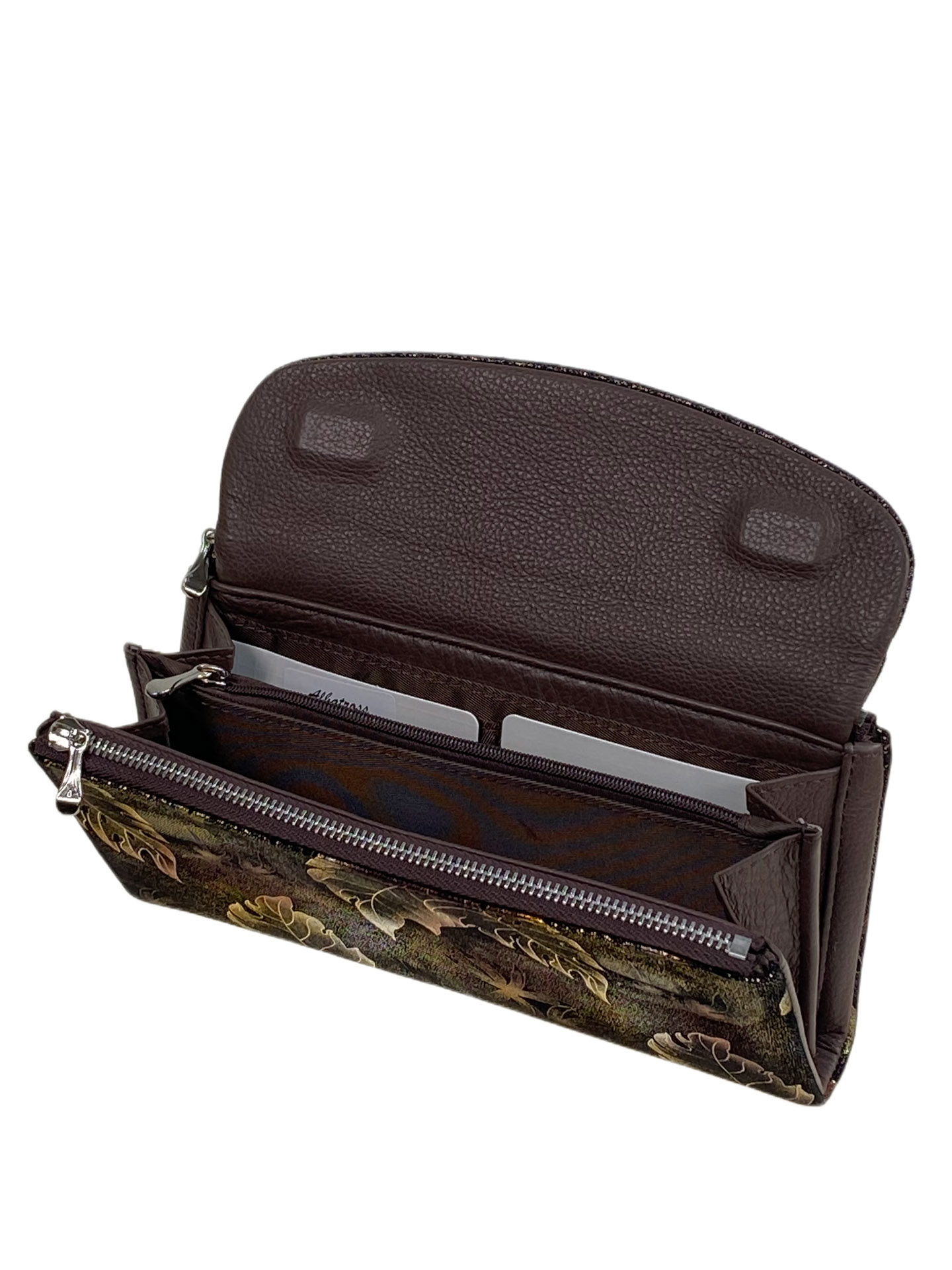 На фото 2 -  Женский кошелёк из натуральной кожи, цвет кофе