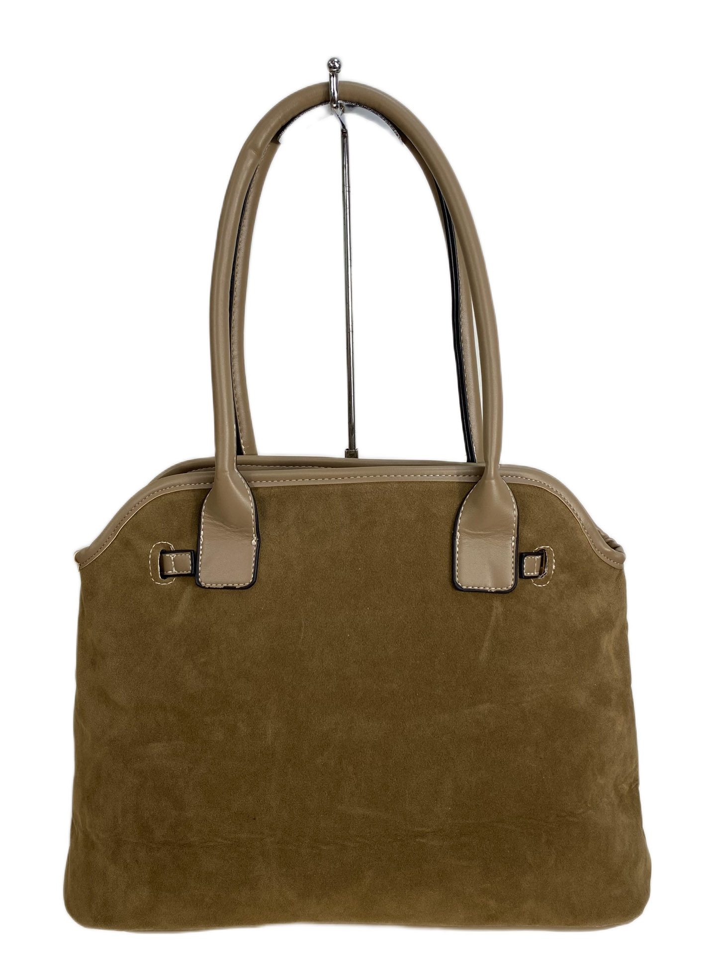 На фото 2 - Женская сумка из искусственной замши, цвет хаки На фото 2 - Женская сумка из искусственной замши, цвет хаки