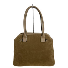 На фото 2 - Женская сумка из искусственной замши, цвет хаки На фото 2 - Женская сумка из искусственной замши, цвет хаки