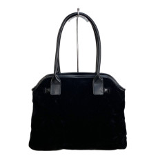 На фото 2 - Женская сумка из искусственной замши, цвет черный На фото 2 - Женская сумка из искусственной замши, цвет черный