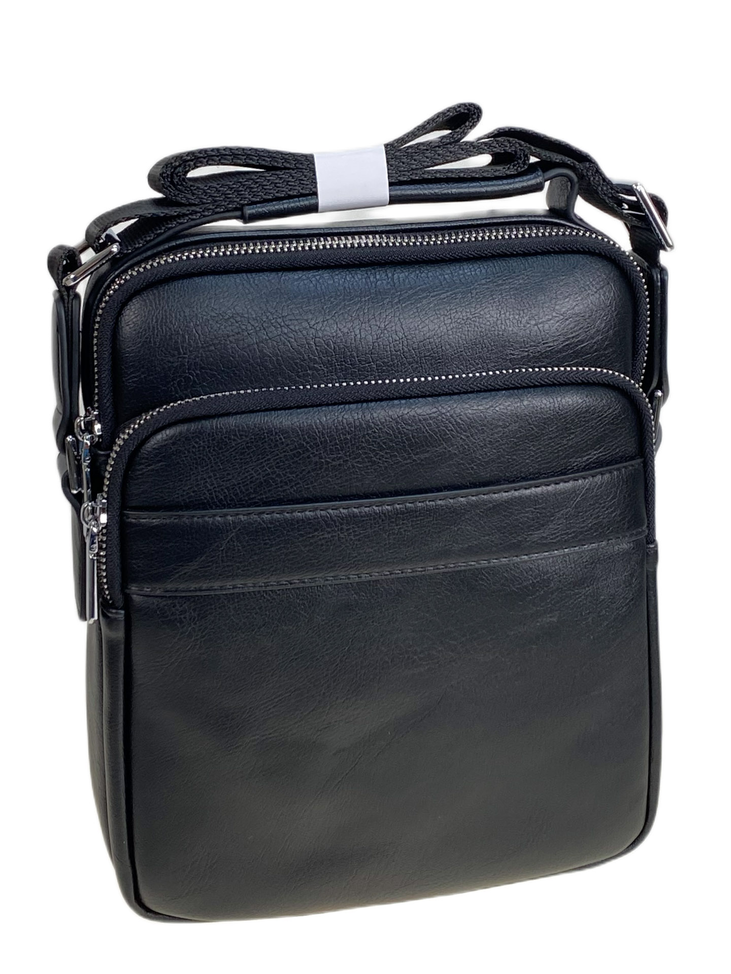 На фото 1 - Сумка мужская из натуральной кожи, цвет черный На фото 1 - Сумка мужская из натуральной кожи, цвет черный