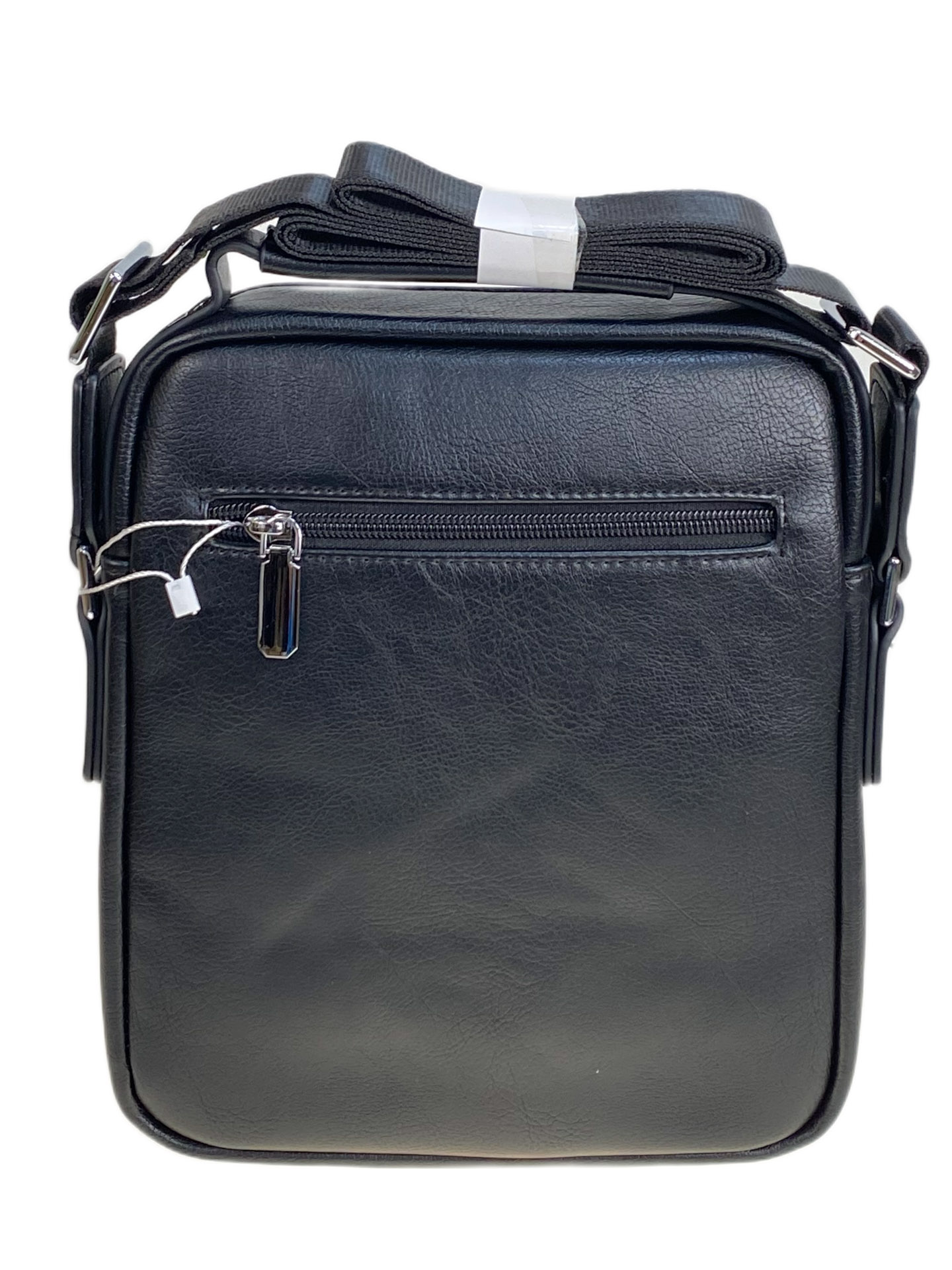 На фото 2 - Сумка мужская из натуральной кожи, цвет черный На фото 2 - Сумка мужская из натуральной кожи, цвет черный