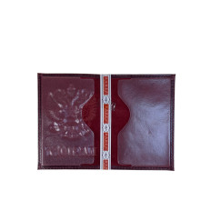 На фото 2 - Обложка на паспорта из натуральной кожи, цвет бордовый На фото 2 - Обложка на паспорта из натуральной кожи, цвет бордовый