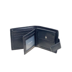 На фото 2 - Мужское  портмоне  из натуральной кожи,  цвет  черный