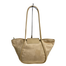 На фото 1 - Женская сумка из искусственной замши, цвет бежевый На фото 1 - Женская сумка из искусственной замши, цвет бежевый