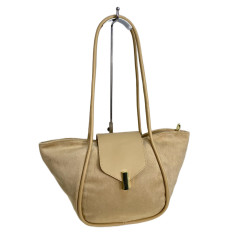 На фото 2 - Женская сумка из искусственной замши, цвет бежевый На фото 2 - Женская сумка из искусственной замши, цвет бежевый