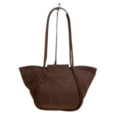 На фото 1 - Женская сумка из искусственной замши, цвет шоколад На фото 1 - Женская сумка из искусственной замши, цвет шоколад