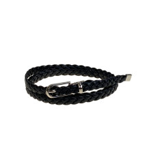 На фото 1 - Ремень женский из искусственной кожи , цвет черный На фото 1 - Ремень женский из искусственной кожи , цвет черный