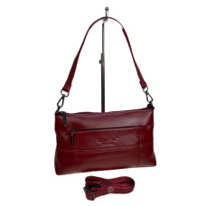 На фото 1 - Женская сумка из натуральной кожи, цвет бордовый На фото 1 - Женская сумка из натуральной кожи, цвет бордовый