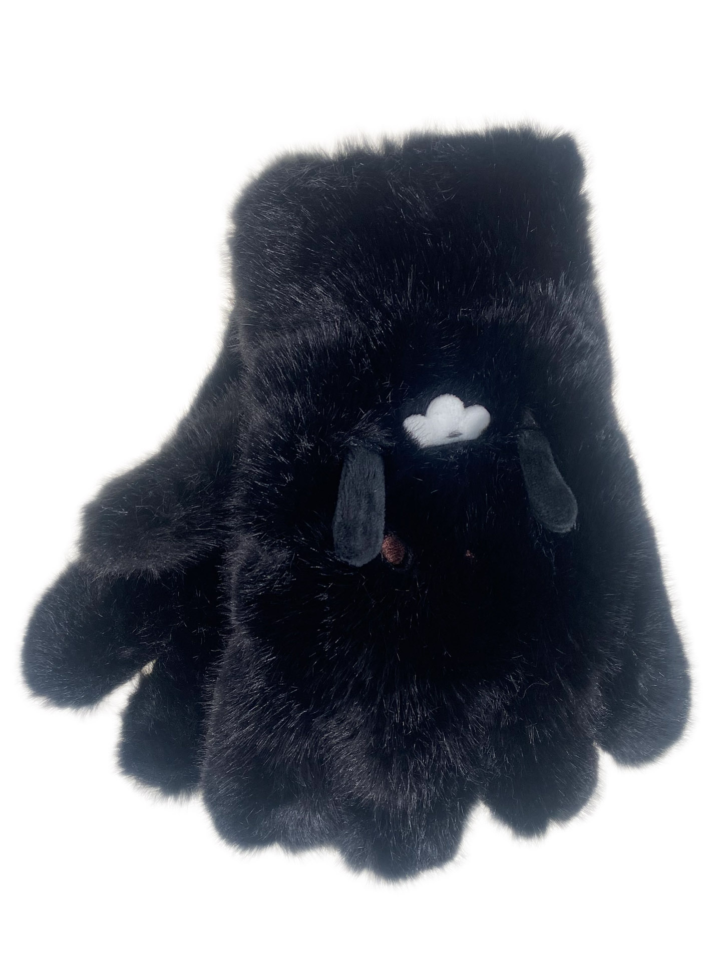 На фото 1 - Тёплые подростковые перчатки, цвет черный На фото 1 - Тёплые подростковые перчатки, цвет черный