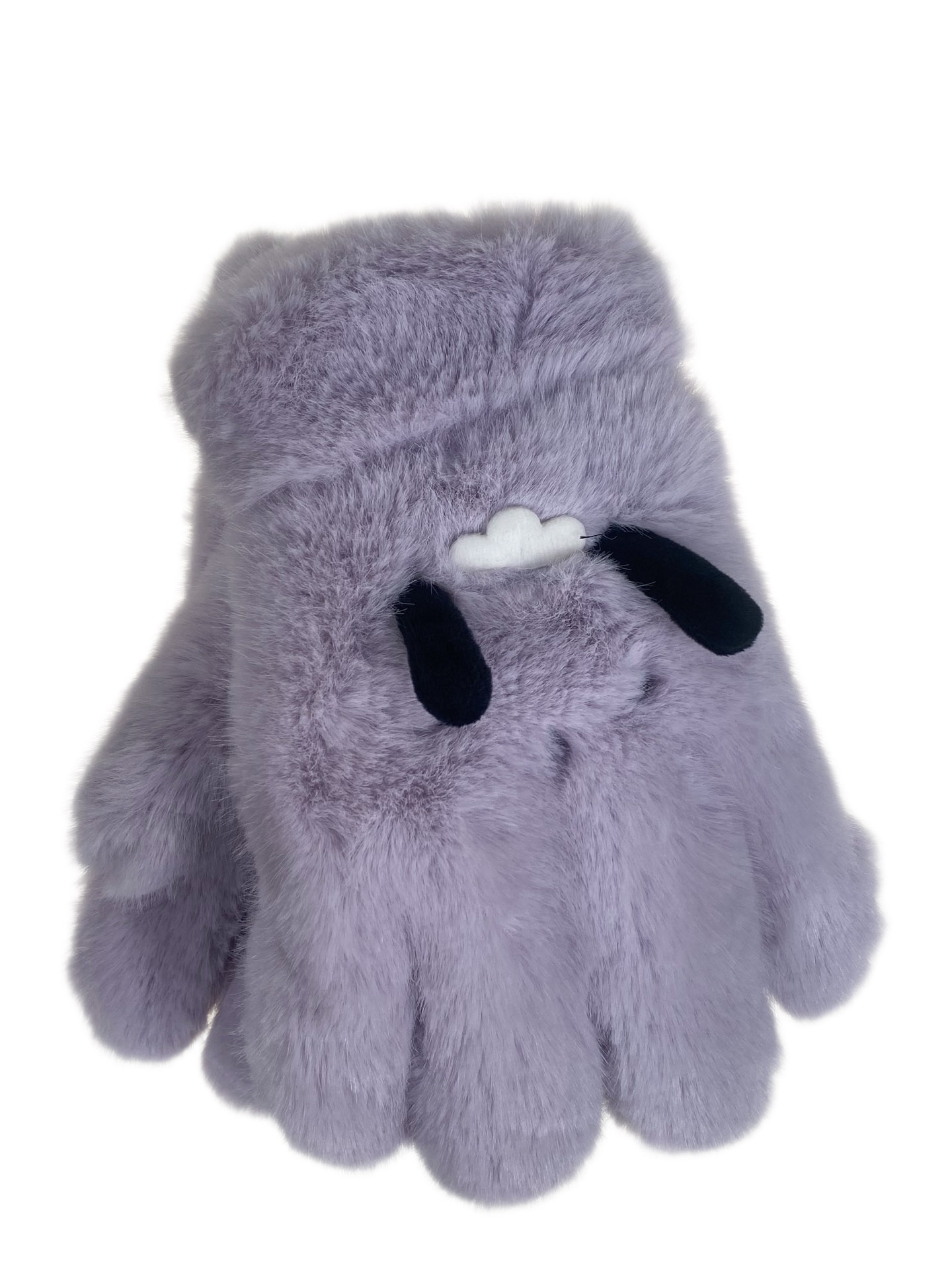 На фото 1 - Тёплые подростковые перчатки, цвет светло сиреневый На фото 1 - Тёплые подростковые перчатки, цвет светло сиреневый