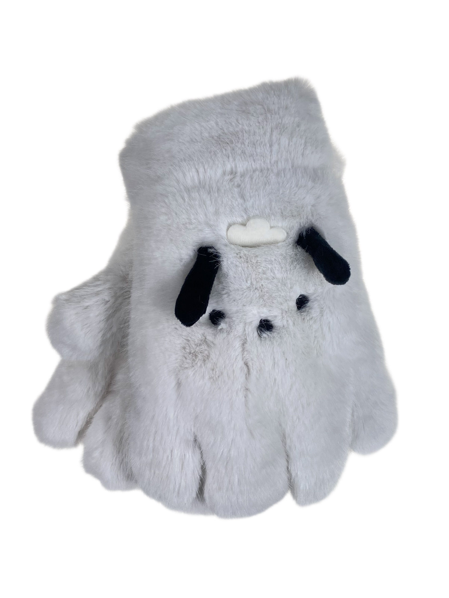 На фото 1 - Тёплые подростковые перчатки, цвет белый На фото 1 - Тёплые подростковые перчатки, цвет белый