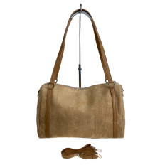 На фото 2 - Женская сумка из искусственной замши, цвет коричневый На фото 2 - Женская сумка из искусственной замши, цвет коричневый