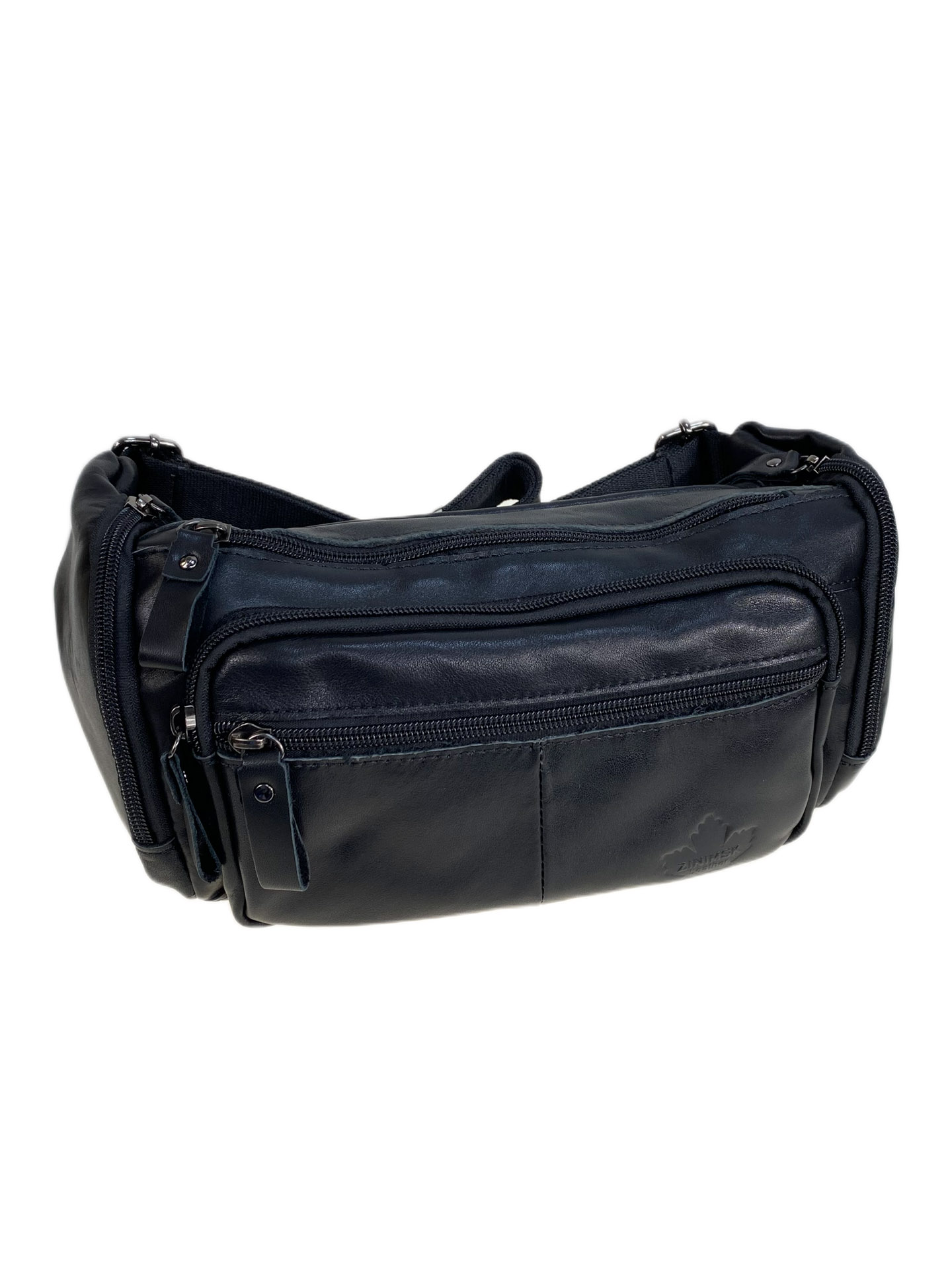 На фото 1 - Сумка мужская на пояс из натуральной кожи, цвет черный На фото 1 - Сумка мужская на пояс из натуральной кожи, цвет черный