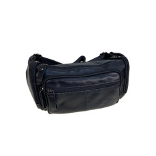 На фото 1 - Сумка мужская на пояс из натуральной кожи, цвет черный На фото 1 - Сумка мужская на пояс из натуральной кожи, цвет черный