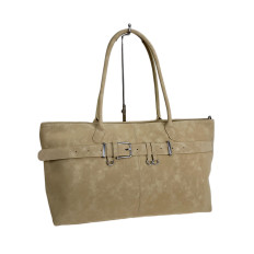 На фото 2 - Женская сумка из искусственной кожи, цвет бежевый На фото 2 - Женская сумка из искусственной кожи, цвет бежевый