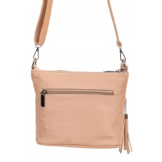На фото 3 - Сумка cross-body из мягкой искусственной кожи с подвесками, цвет розовый На фото 3 - Сумка cross-body из мягкой искусственной кожи с подвесками, цвет розовый