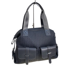 На фото 1 - Женская сумка из текстиля, цвет серый