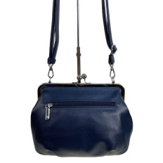 На фото 2 - Женская сумка из искусственной кожи и замши, цвет синий