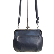 На фото 2 - Женская сумка из искусственной кожи и замши, цвет серый