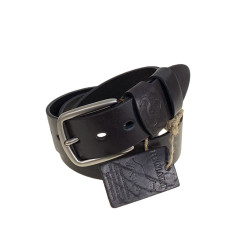 На фото 1 - Ремень мужской из натуральной кожи, цвет шоколад