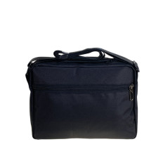 На фото 2 - Сумка мужская через плечо текстильная, цвет черный