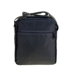 На фото 2 - Сумка мужская через плечо текстильная, цвет серый