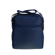 На фото 2 - Сумка мужская через плечо текстильная, цвет синий