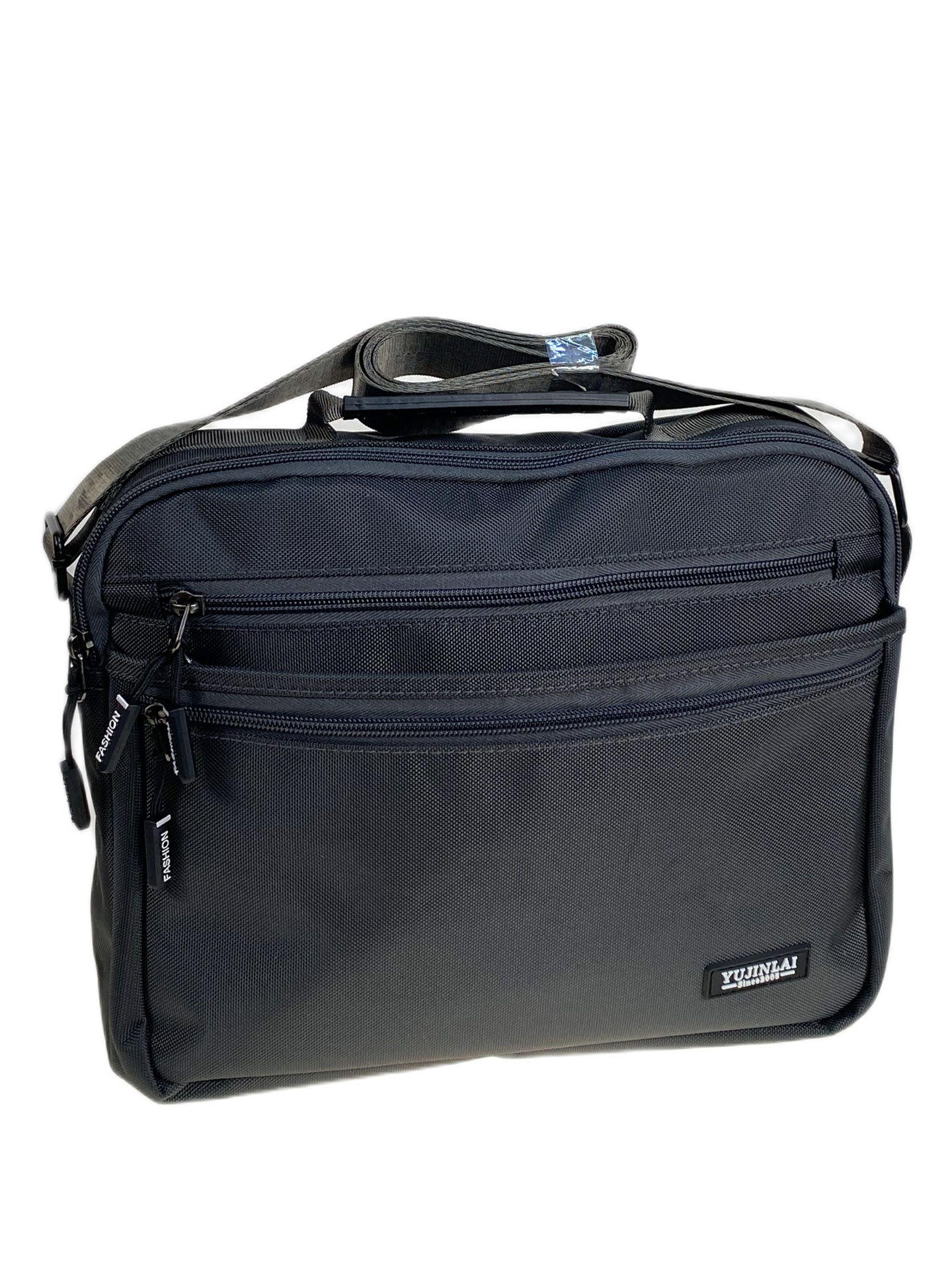 На фото 1 - Сумка мужская через плечо текстильная, цвет серый