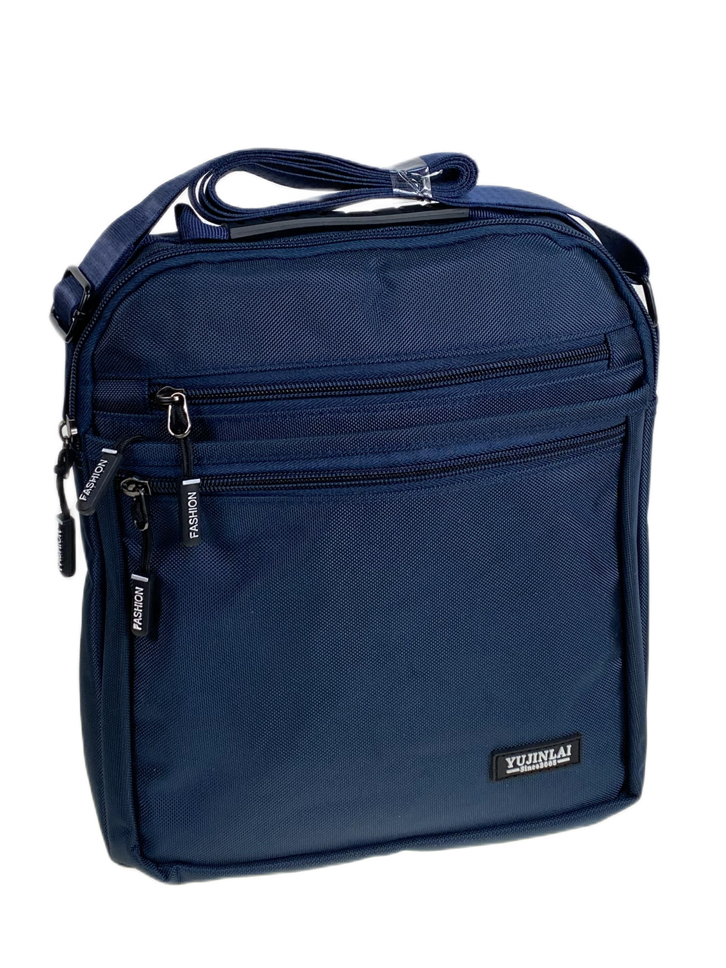 На фото 1 - Сумка мужская через плечо текстильная, цвет синий