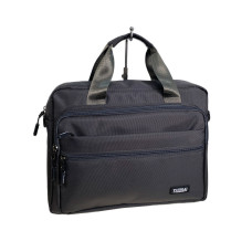 На фото 1 - Сумка мужская  текстильная, цвет  серый