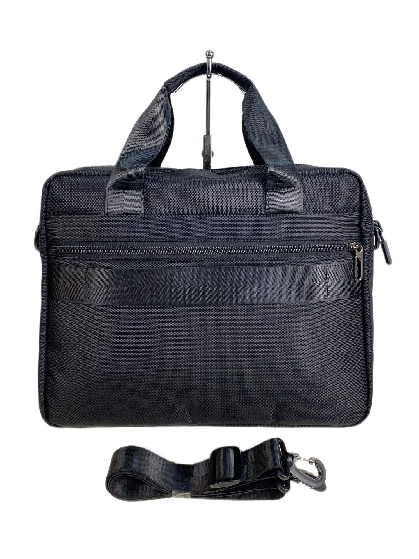 На фото 2 - Сумка мужская  текстильная, цвет  черный