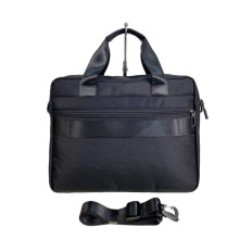 На фото 2 - Сумка мужская  текстильная, цвет  черный